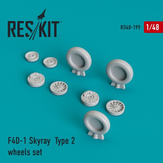 1/48 Douglas F4D-1 Skyray Type 2 Wheels set for Tamiya kits