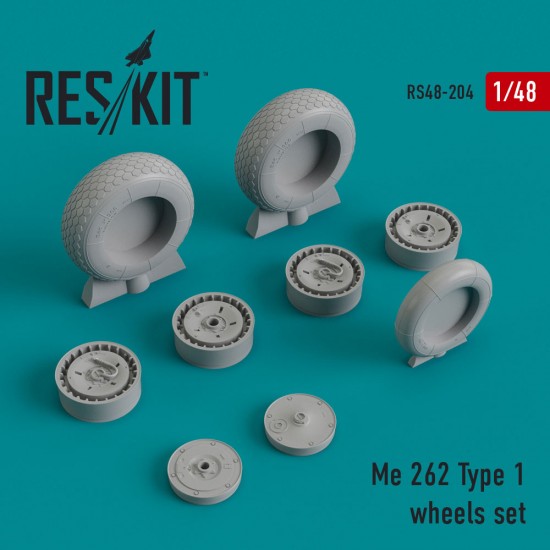 1/48 Me.262 Type 1 Wheels set for Dragon/Hobbe Boss/Italeri/Monogram kits