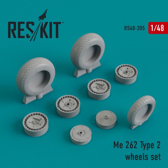1/48 Me.262 Type 2 Wheels set for Dragon/Hobbe Boss/Italeri/Monogram kits