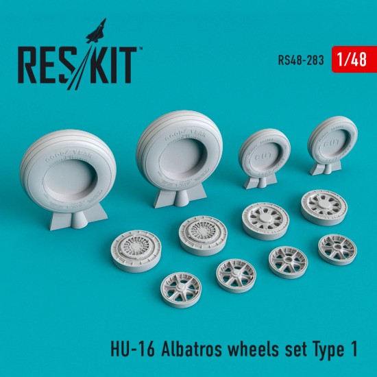 1/48 Grumman HU-16 Albatros Wheels set Type 1 for Trumpeter kits