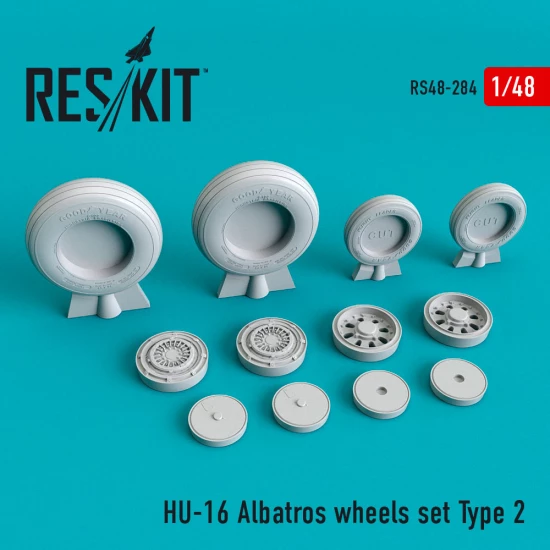 1/48 Grumman HU-16 Albatros Wheels set Type 2 for Trumpeter kits