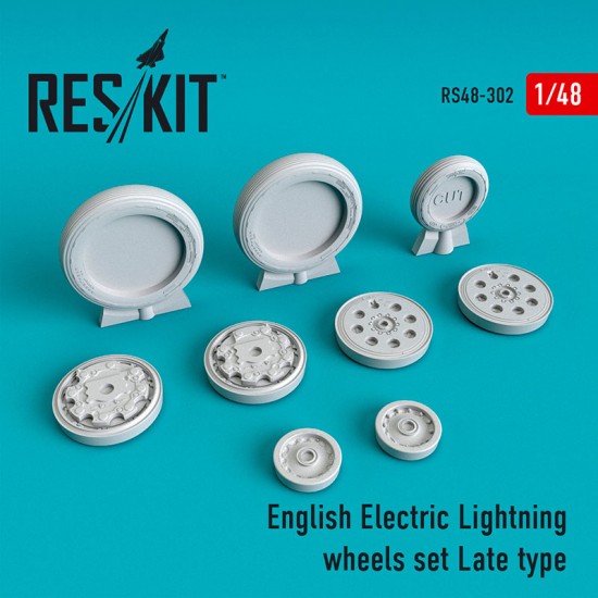 1/48 English Electric Lightning Late Type Wheels set for Airfix kits