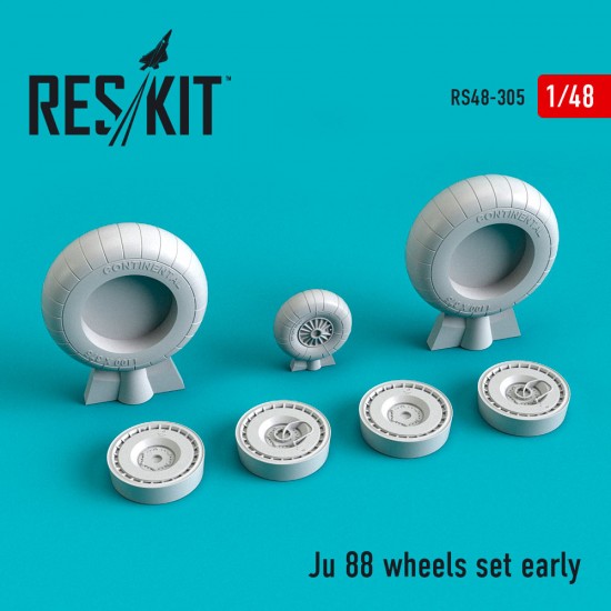 1/48 Junkers Ju 88 Wheels set Early type for ICM/Revell kits