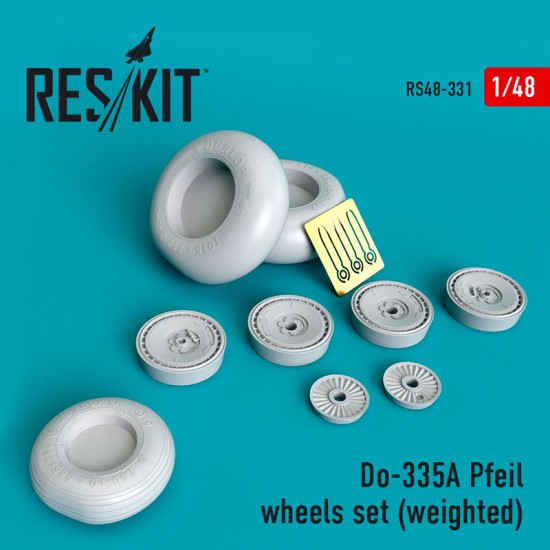 1/48 Dornier Do-335A Pfeil Wheels set (weighted) for Monogram/Revell/Tamiya kits