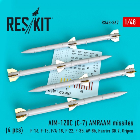 1/48 AIM-120C (C-7) Amraam Missiles (4pcs)