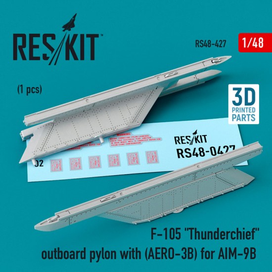 1/48 F-105 Thunderchief Outboard Pylon (AERO-3B) for AIM-9B (3D Printing)