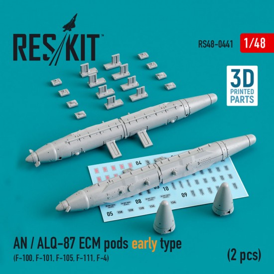 1/48 AN / ALQ-87 ECM Pods Early Type (2pcs) for F-100, F-101, F-105, F-111, F-4