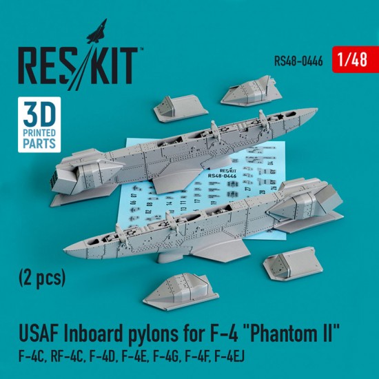 1/48 USAF Inboard Pylons (2pcs) for F-4??, RF-4??, F-4D, F-4??, F-4G, F-4F, F-4EJ