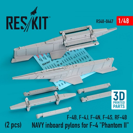 1/48 Navy Inboard Pylons for F-4 Phantom II (2pcs) for F-4B, F-4J, F-4N, F-4S, RF-4B
