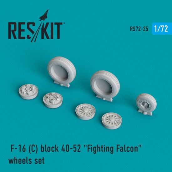 1/72 Dynamics F-16 (C) Block 40-52 Fighting Falcon Wheels for Tamiya/Revell kits