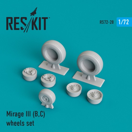 1/72 Dassault Mirage III (B,C) Wheels for PJ Production/R.V.Aircraft/Valom/Esci kits