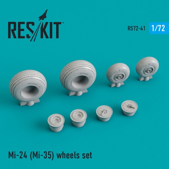 1/72 Mi-24 (Mi-35) Wheels for Zvezda,Hobby Boss/Revell/Italeri/Eduard kits