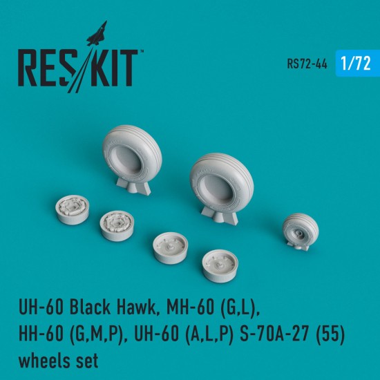 1/72 UH-60 (all versions) Wheels for Italeri/Hobby Boss/Fujimi/Hobby Craft/Hasegawa kits