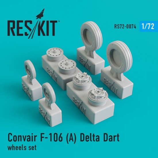 1/72 Convair F-106 А Delta Dart Wheels Set for Hasegawa/Meng Models/Trumpeter kits