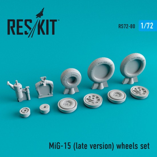 1/72 MiG-15 (late) Wheels Set for Airfix/Dragon/Eduard/Hobby Boss/Platz/Master Craft kits