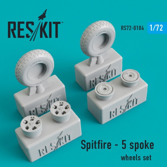 1/72 Spitfire-5 Spoke Wheels set for Eduard/ICM/Airfix/Revell/Tamiya/Italeri kits