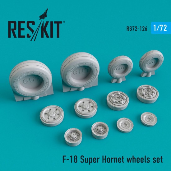 1/72 F-18 Super Hornet Wheels set for Hasegawa/Italeri/Academy kits