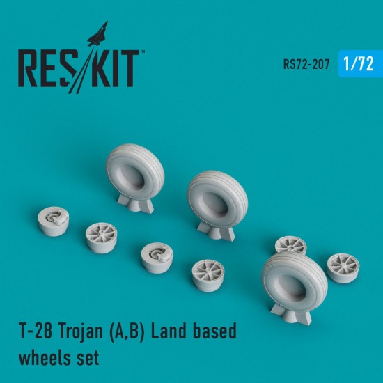 1/72 North American T-28 Trojan (A,B) Land Based Wheels set for Sword/Heller kits