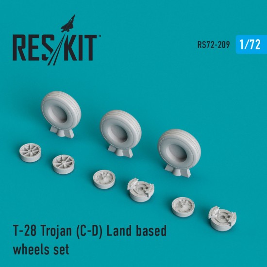 1/72 North American T-28 Trojan (C-D) Land Based Wheels set for Sword/Heller kits