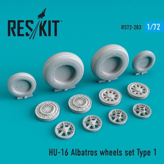 1/72 HU-16 Albatros Wheels set Type 1 for Hasegawa/Revell/Monogram kits