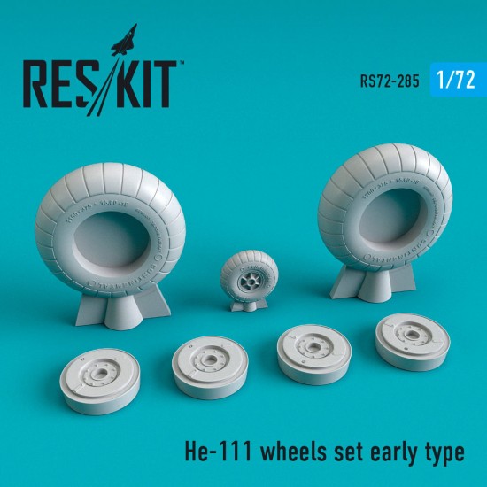 1/72 He-111 Wheels set Early Type for Hasegawa/Airfix/Zvezda/Roden/Revell/Italeri