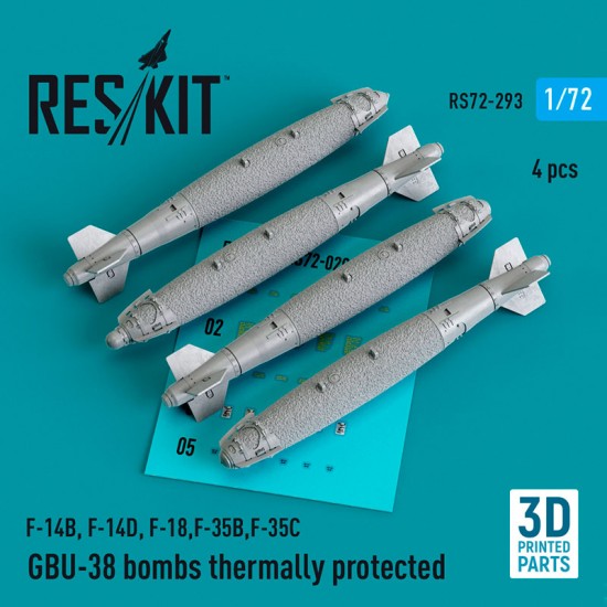 1/72 GBU 38 Bomb Thermally Protected (4pcs) for F-14/F-14D/F-18