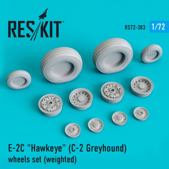 1/72 Northrop Grumman E-2C Hawkeye (C-2 Greyhound) Wheels Set (Weighted)