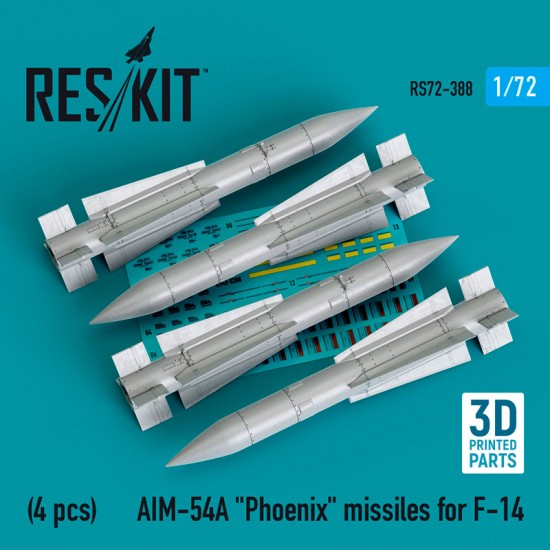 1/72 AIM-54A Phoenix Missiles for F-14 Tomcat (4pcs)