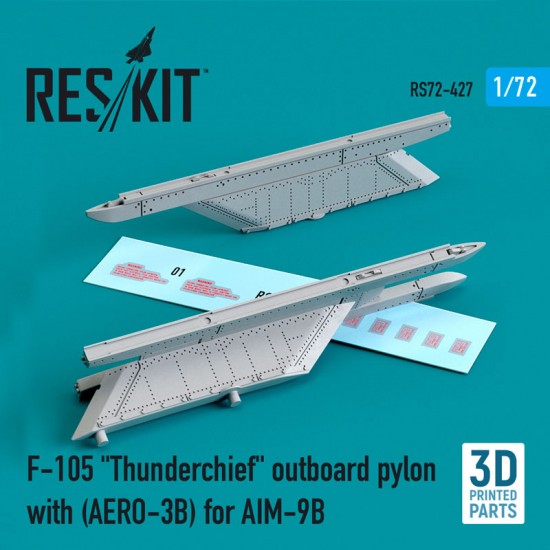 1/72 F-105 Thunderchief Outboard Pylon (AERO-3B) for AIM-9B (3D printing)