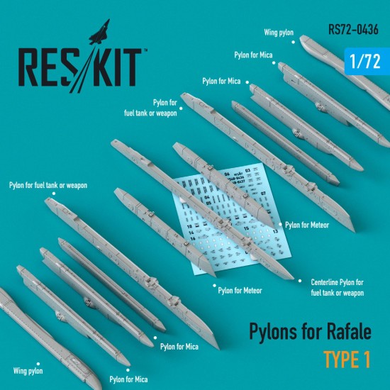 1/72 Pylons for Dassault Rafale type 1