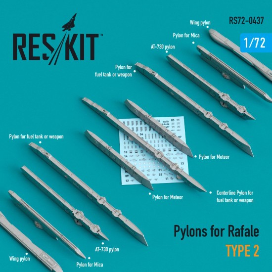 1/72 Pylons for Dassault Rafale type 2