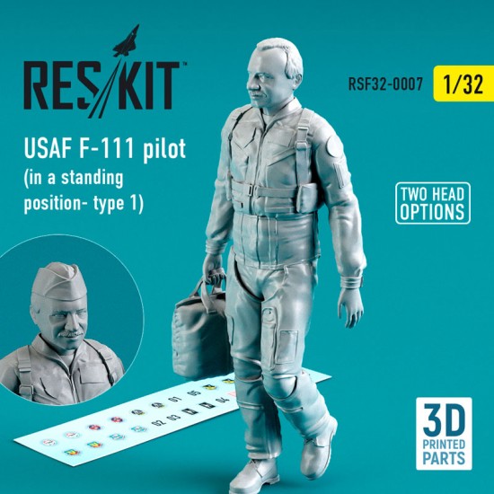 1/32 USAF F-111 Pilot in a Standing Position - type 1 (3D Printing)