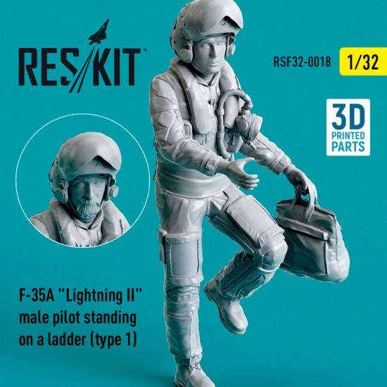 1/32 F-35A "Lightning II" Male Pilot Standing on a Ladder (type 1)