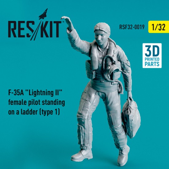 1/32 F-35A "Lightning II" Female Pilot Standing on a Ladder (type 1)