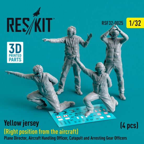 1/32 USN Carrier Air Operations 'Yellow Jersey' (Right position from aircraft) 4 Figures