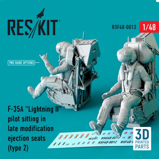 1/48 F-35A Lightning II Pilot Sitting in Late modification Ejection Seats type 2