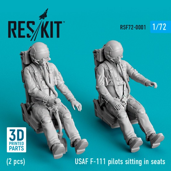 1/72 USAF F-111 Pilots Sitting in Seats (2pcs)