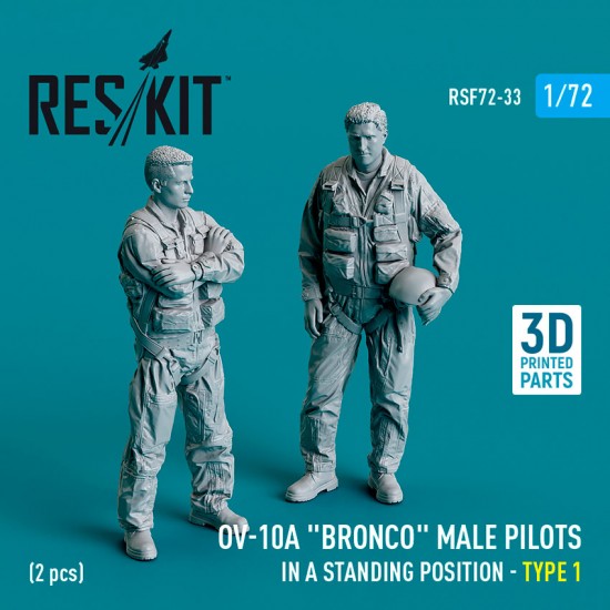 1/72 OV-10A Bronco Male Pilots In A Standing Position - Type 1 (2 figures)