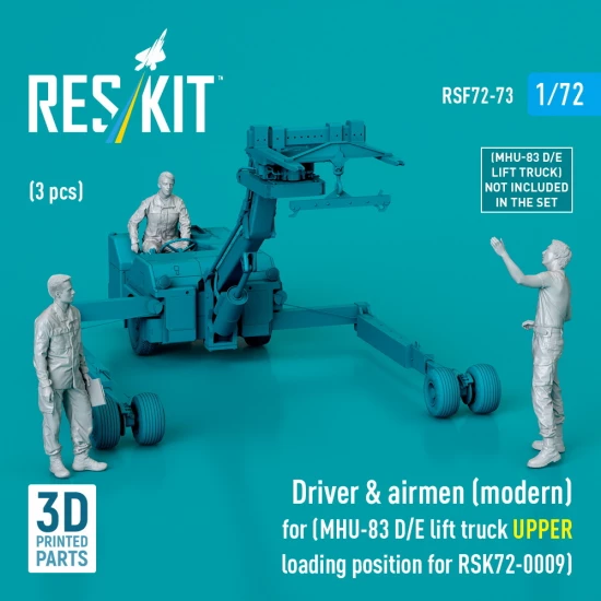 1/72 Modern Driver n Airmen(3pcs) for MHU-83 D/E Lift Truck UPPER Loading for RSK72-0009