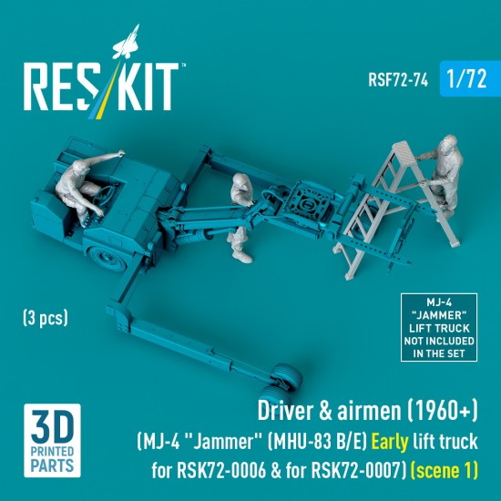 1/72 Driver n Airmen 1960+ (3pcs) for MJ-4 Jammer (MHU-83 B/E) Early Lift Truck #1