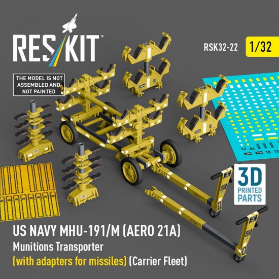 1/32 US NAVY MHU-191/M (AERO 21A) Munitions Transporter (with Missiles adapters)