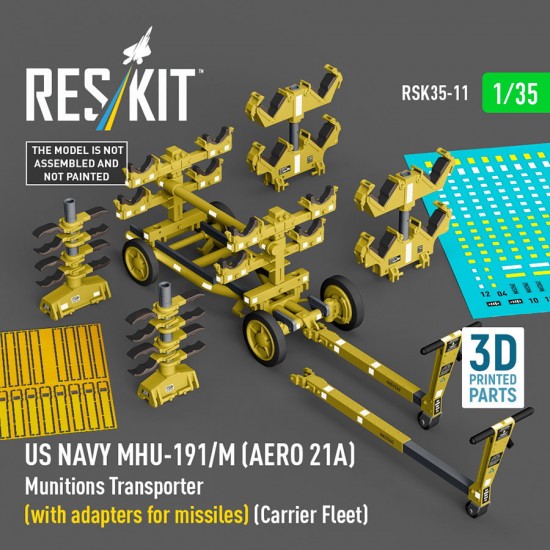 1/35 US NAVY MHU-191/M (AERO 21A) Munitions Transporter (with Missiles adapters)