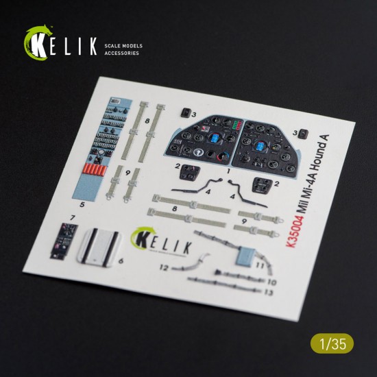 1/35 MI-4 Interior 3D-decals for Trumpeter kits