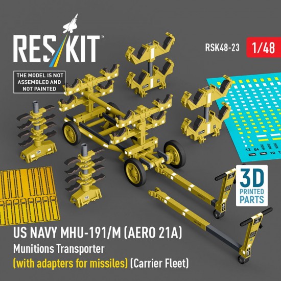 1/48 US NAVY MHU-191/M (AERO 21A) Munitions Transporter (with Missiles adapters)