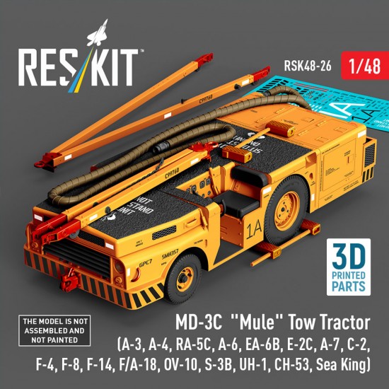 1/48 MD-3C Mule Tow Tractor for A-3/4/6/7RA-5C/EA-6B/E-2C/C-2/F-4/F-8/F-14