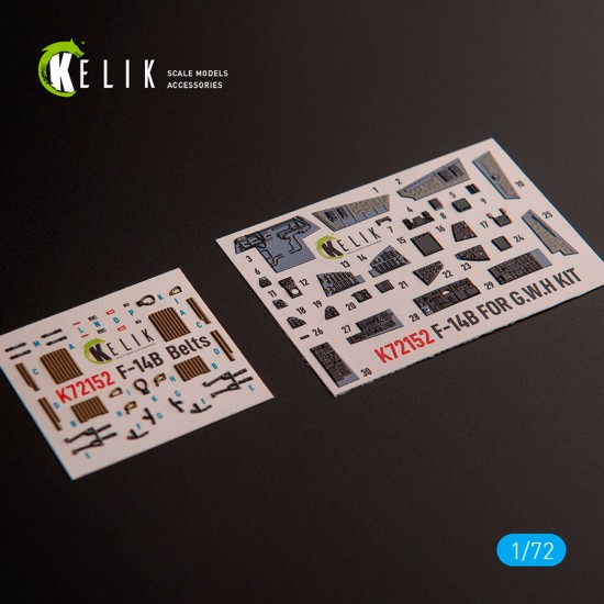 1/72 F-14B Tomcat Interior 3D Decals for Great Wall Hobby kit
