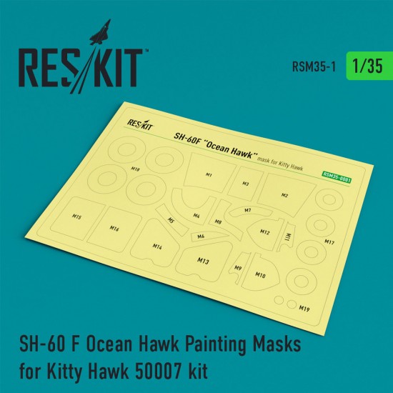 1/35 SH-60 F Ocean Hawk Painting Masks for Kitty Hawk #50007