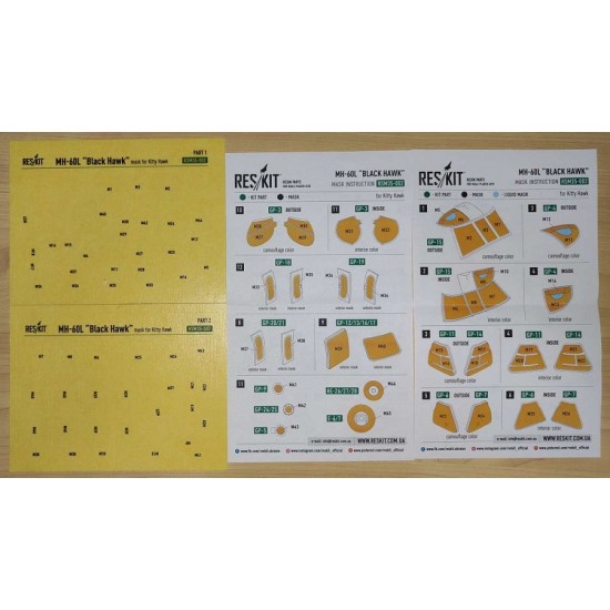 1/35 MH-60 L Blackhawk Painting Masks for Kitty Hawk #50005