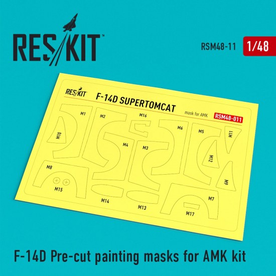 1/48 F-14D Tomcat Pre-cut Painting Masks for AMK Kit