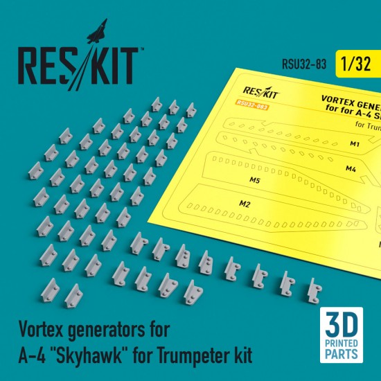 1/32 A-4 Skyhawk Vortex Generators for Trumpeter kit (3D Printing)